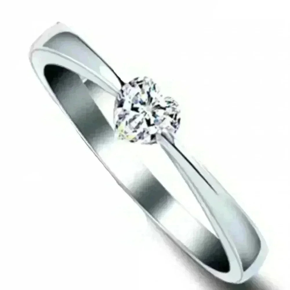 - - 💝925 Silver Plated CZ Heart Ring, GPMB1392
